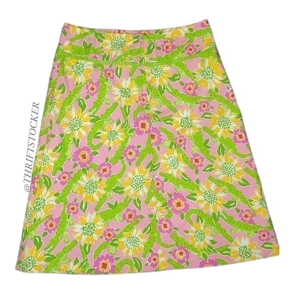 Lilly Pulitzer White label alligator print skirt - Picture 1 of 7